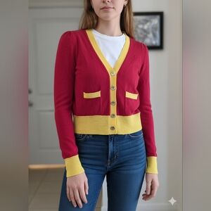 Juicy Couture Girl’s Wool M Color Block Cardigan